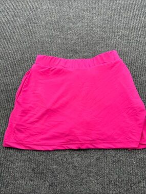 Women’s Hot Pink Athletic Mini Skort with Elastic Waist